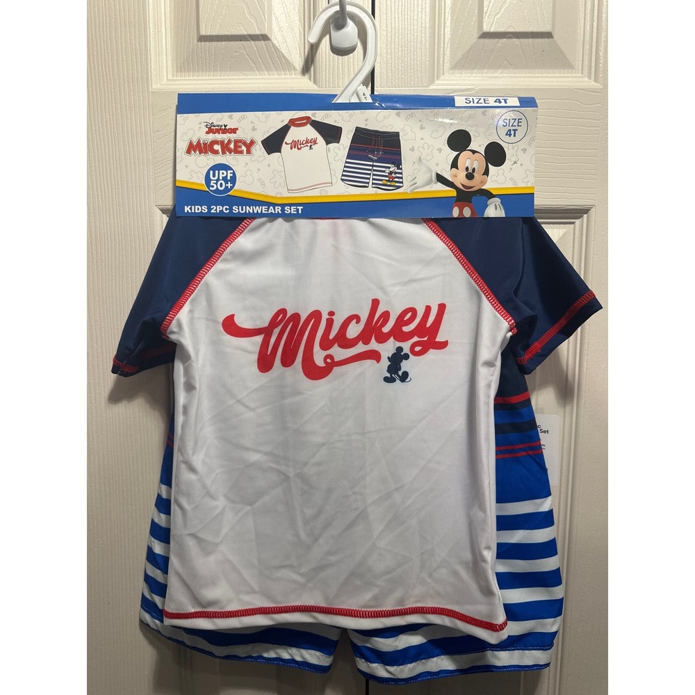 NWT Dreamwave Disney Junior Mickey Kids 2PC SUNWARE SET Size 4T